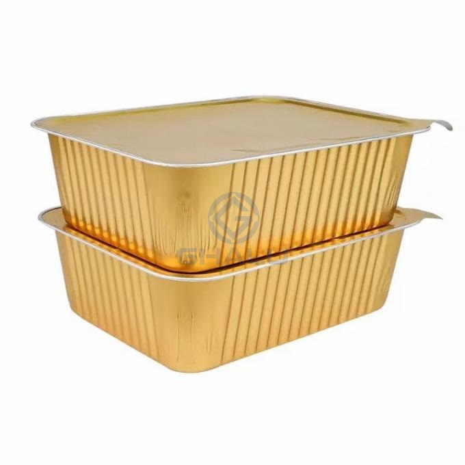 Aluminum Foil Food Container In Gold or Silver Color