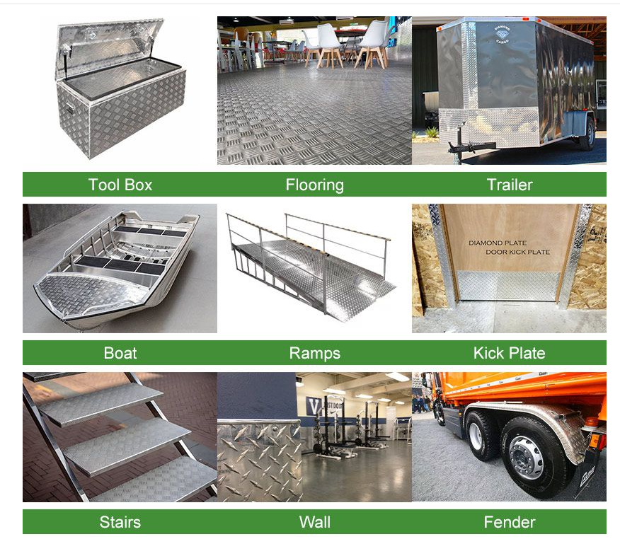 application of aluminum checker plate