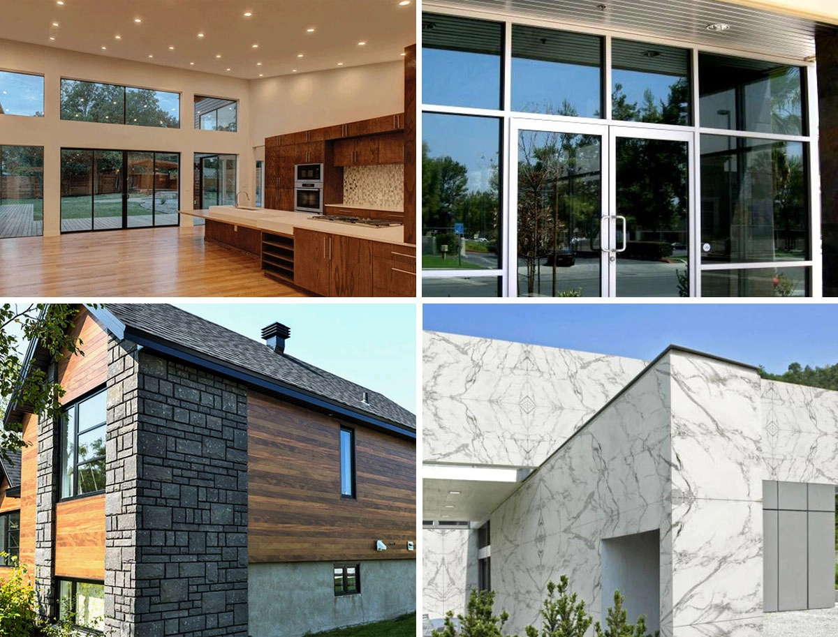 application of stone grain aluminum coil