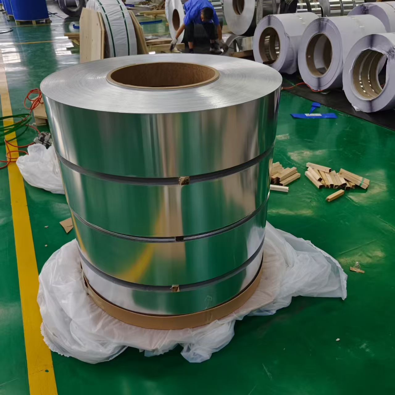 Aluminum Strips in Pallet